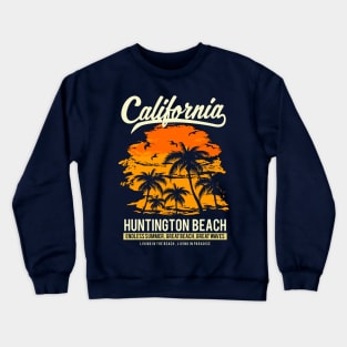 Huntington Beach California Sunset Crewneck Sweatshirt
